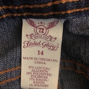 Size 14 Capri Faded Glory Jeans